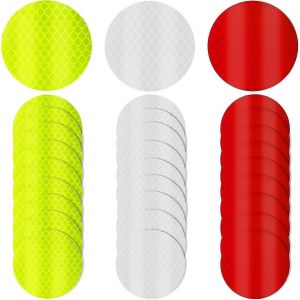 30 Pcs Avertissement S&eacute;curit&eacute; R&eacute;fl&eacute;chissant Autocollant Nuit Visibilit&eacute; Autocollant Bande R&eacute;fl&eacute;chissante Autocollant, Pour V&eacute;hicule - Neuf