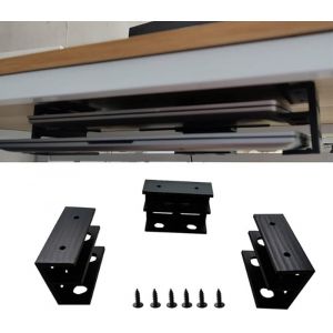 2 Niveaux Support pour Ordinateur Portable sous Le Bureau avec Vis,Support pour Appareils Jusqu'à 30 mm,Compatible avec Le Clavier d'un Ordinateur Portable MacBook - Neuf