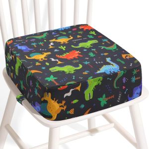 Rehausseur Chaise Enfant, Soutien Puissant Confortable Fort Support Portable Chaise Sur&eacute;lev&eacute;e, Adapt&eacute; Pour Les Repas Des Jeunes Enfants, Coussin De Chaise Sur&eacute;lev&eacute;e Facile &Agrave; Nettoyer (Grey) - Neuf