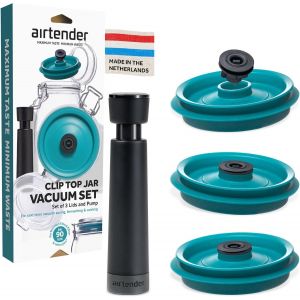 Couvercle Sous Vide Pour Bocaux Mason-Avec Pompe À Vide-Set De 3 Couvercles-Kit De Démarrage-Compitable Avec,Entre Autres,Les Bocaux Kilner,Bormioli Et Ikea - Neuf