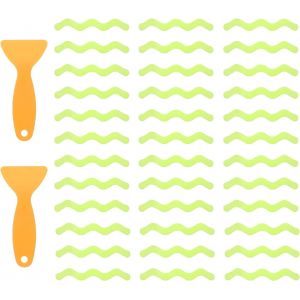 SJZG-Lot De 36 Autocollants Antid&eacute;rapants Pour Baignoire, Douche, Escaliers, En Forme De S Avec 2 Grattoirs Pour Baignoire, Douche, Escaliers, Vert - Neuf