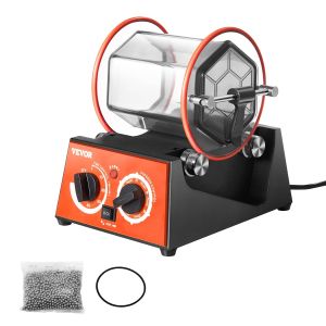 Mevronisshop-Polisseur De Bijoux 3 Kg 45 W Machine De Polissage De Bijoux 5 Vitesses 0-60 Mins R&eacute;glable Polisseuse &Agrave; Tambour Rotative Action Bidirectionnel Pour Polir Pierre Roche Fer Bijouterie - Neuf