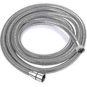 Tuyau de douche en acier inoxydable anti-torsion de 3 m. Tuyau de douche raccord standard G - Neuf
