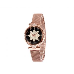 Montre À Quartz Pour Femme, Étanche Jusqu'à 30 M, Bracelet En Alliage, Boucle Magnétique, Cadran Rond - Neuf