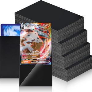 Mdy-400 Pcs Pochette Carte, Protection Protege Carte, Standard Individuel Noir Card Sleeve 66 * 91mm Pour Cartes, Magic, Carte, Jeux De Societe Sleeves - Neuf