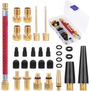 30 Pièces Embout Pompe Velo,Embout Gonflage Valve Presta,Kit D'adaptateur De Valve De Vélo,Embout De Gonflage Embout Gonfleur,Avec Boîte Rangement,Pour Pompe À Vélo,Compresseurs Pompes - Neuf