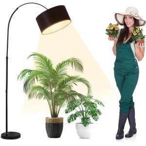 ASFASFq-Lampe de croissance pour plantes intérieures, Lampe plante interieur réglable en hauteur avec une ampoule de croissance de 18W E27, lampe sur pied équipée d'une minuterie automatique 4/8/12H - Neuf