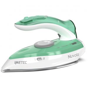 Imetec Nuvola Fer &agrave; repasser &agrave; sec ou &agrave; vapeur Semelle en acier inoxydable 1000 W Couleur aqua, Blanc - Neuf