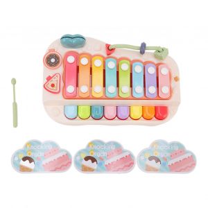 Piano Instruments De Musique Jouets Education Precoce Gateau Apparence Piano 8 Touches Jouet Pour 1 A 3 Ans Rouge - Neuf