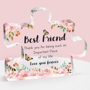 Cadeaux D'amis Pour Les Femmes - Plaque De Puzzle Acrylique,Cadeaux De Bestie Pour Les Femmes,Cadeaux D'amitié Pour Les Femmes,Cadeaux D'anniversaire De Meilleur Ami Pour Les Femmes,3.33.9 Pouces - Neuf