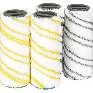 4 Rouleaux de remplacement 2.055-006.0/2.055-007.0 pour Karcher FC3 FC5 FC7 EWM2 sans filGris+Jaune - Neuf
