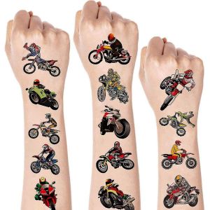8 feuilles Dirt Bike Tatouages temporaires pour les enfants,Dirt Bike Anniversaire Party Supplies Racing Motocross Party Favors Pour Enfants Gar&ccedil;ons Filles Cool Moto Par - Neuf