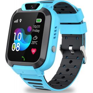 Montre Connect&eacute;e Enfant GPS, IP68 Montre Intelligente Enfant avec GPS SOS T&eacute;l&eacute;phone Appel, Mode Classe, Voix Chat, Jeux, Cam&eacute;ra, R&eacute;veil, Cl&ocirc;ture GEO, Cadeau pour Smartwatch Gar&ccedil;ons et Filles 4-13 Ans - Neuf