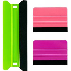 Kalanka-Lot De 3 Grands Outils En Plastique Vinyle De 21 Cm Pour Papier Peint Plus Lisse, Raclette Anti-Rayures Avec Applicateur De D&eacute;calcomanie De 10 Cm, Pour Enlever Les Bulles D'air - Neuf