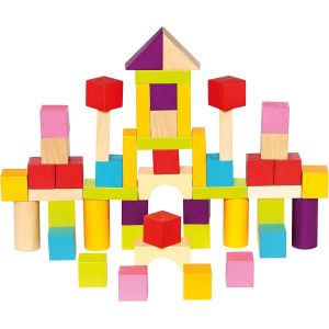 ChenQuanSarl-Mertens Bloc Drum Avec 50 Pièces, Jouets Pour Enfants À Partir De 1 An (Comprenant 100 Pièces, Taille Xl, Exemples De Formes Pour L'Inspiration Dans Le Couvercle), Multicolore - Neuf