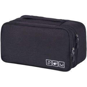 &Eacute;tui De Voyage Portable Sous-V&ecirc;tements Bo&icirc;tes De Rangement Organisateur Sac Pour Lingerie Soutien-Gorge Prot&egrave;ge Lingerie Soutien-Gorge Cas Voyage(Black) - Neuf