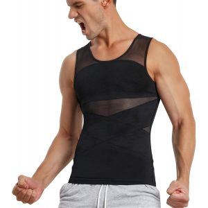 Ulteronixshop-D&eacute;bardeur De Compression Homme Maillot De Corps Gaine Ventre Plat Homme T Shirt Gainant Minceur Sous-V&ecirc;tements - Neuf