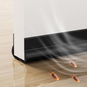 Joint de Porte en Caoutchouc Noir,Calfeutrer Bas de Porte,Joint Inférieur Isolation Insonorisé Anti-poussière,93cm - Neuf