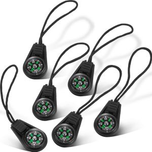 Lot De 6 Mini Boussoles De Survie Pour Camping, Randonnée, Poche - Neuf