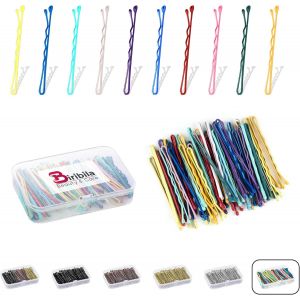Kal-Lot De 150 &Eacute;pingles &Agrave; Cheveux Multicolores - 5 Cm De Long Avec Bo&icirc;te De Rangement - Poign&eacute;es Kirby Plus &Eacute;paisses Et Solides Pour Tous Les Types De Cheveux - &Eacute;pingles &Agrave; Cheveux Pour Coiffure - Neuf