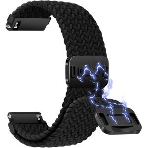 Tressé Bracelet Montre En Nylon Pour Homme Et Femme, Bracelet De Remplacement Elastique Avec Boucle Magnétique Réglable Pour Montres,20mm Au Choix - Neuf