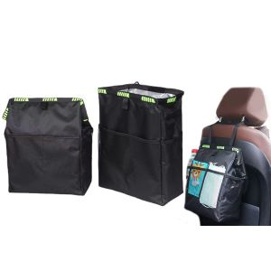 Lot de 2 poubelles de voiture r&eacute;sistantes &agrave; l'eau, &agrave; suspendre. - Neuf