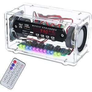 Kit De Soudure &Eacute;lectronique DIY Kit De Haut Parleur Radio FM Bluetooth Projet De Lecteur De Musique &Agrave; T&eacute;l&eacute;commande - Neuf