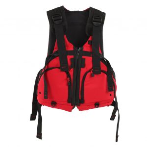 Gilet De Peche Exterieur A Poches Multiples, Gilet De Peche Aux Leurres, Veste Rouge, Taille Unique - Neuf