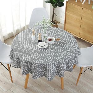 Nappes Rondes Simples De Style Nordique Pour Table Ronde, L (Flèche Grise) 90 Cm De Diamètre - Neuf