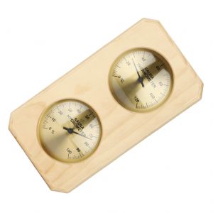SUBZONAL-Thermom&egrave;tre-hygrom&egrave;tre de Sauna Mural en Bois Pr&eacute;cision &Eacute;lev&eacute;e Outil de Mesure Temp&eacute;rature et Humidit&eacute; pour Sauna Accessoires de Jardin Instrument M&eacute;t&eacute;orologique Solide et Facile &agrave; Lire - Neuf