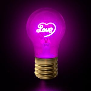 Kal-Love Heart Cordless Home Decorative Light Bulb - Neuf