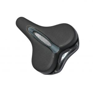 Selle De V&eacute;lo Poign&eacute;es De Coussin De Si&egrave;ge Extra Large Noir De Gel De Silice - Neuf