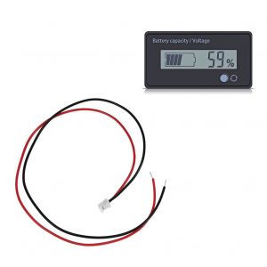 Jauge de niveau de batterie au plomb 12 V, voltmetre, indicateur, ecran LCD, avec boucle - Neuf