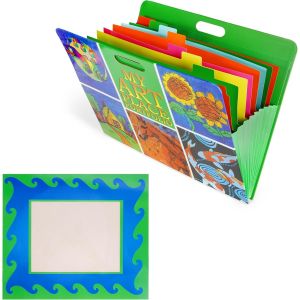 Loc-Trieur Extensible Avec 9 Pochettes De Couleur-Classeur Accordéon/Pochette Dessin-Classeur Trieur Organiseur Portable Pour Les ?Uvres D'art - Neuf