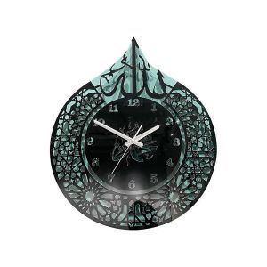 Horloge murale en acrylique,miroir,pendule,art musulman,calligraphie,d&eacute;coration murale &agrave; quartz islamique,horloge de lit - Neuf