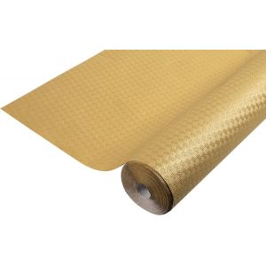 Ulteronixshop-PRONAPPE - R&eacute;f. R802057I - Nappe jetable en papier gaufr&eacute; - Rouleau de 20 M de long et 1,18 M de large - Gaufrage unique, esth&eacute;tique et profond - Fabriqu&eacute; en France - Couleur or - Neuf