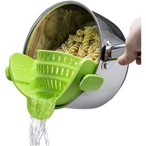 Cuisine - Égouttoir À Légumes Et Pâtes En Silicone Résistant À La Chaleur, Ustensiles De Cuisine Pour Bols, Casseroles Et Poêles - Ustensiles De Cuisine Essentiels - Vert - Neuf