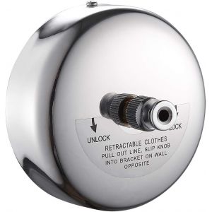 KALANKA-&Eacute;tendoir &agrave; Linge r&eacute;tractable en Acier Inoxydable pour int&eacute;rieur, Salle de Bain, buanderie, h&ocirc;tel - 2,7 m (Max) - Neuf