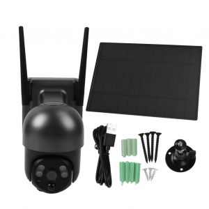 Camera de securite solaire 4G LTE, images HD, enregistrement en boucle, prend en charge le stockage cloud, camera Wi-Fi pour la maison - Neuf