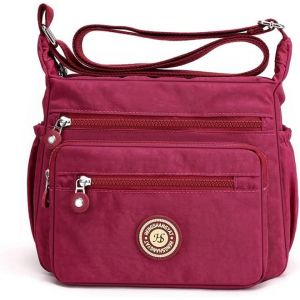 RFCBC-Sac à bandoulière multi-poches pour femme, sac à bandoulière en nylon imperméable pour femme, épouse, maman, taille L - Neuf