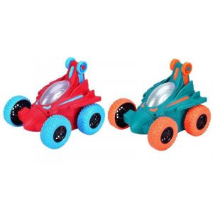 Camion benne &eacute;lectrique avec cascades et musique - Bleu et rouge - 12x11x11 cm - Neuf