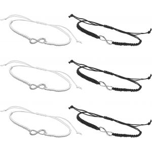 Kal-6 Pi&egrave;ces Bracelets Tiss&eacute;s, Bracelets Personnalis&eacute;s Cr&eacute;atifs, Bracelets R&eacute;glables, Bracelets Couple, Bracelets D'amiti&eacute;, Bracelets Cadeaux - Neuf