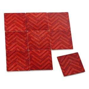 2xset Of 9 Simulation 1/12 Scale Doll House Floor Sticker Doll Tiny Decoration Red - Neuf