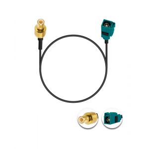 Smb Mâle Vers Fakra Z Femelle Câble D'extension 12in/30cm Universum Fakra Prise Vers Fiche Smb Adaptateur D'antenne Rg174 Type Z Câble - Neuf
