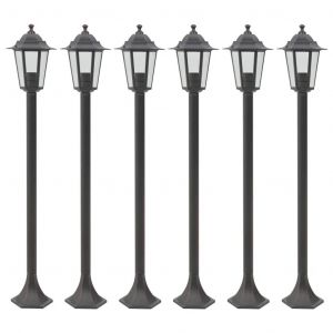 Prolenta Premium - Lampe De Jardin &Agrave; Piquet 6 Pcs E27 110 Cm Aluminium Bronze - Neuf