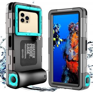 JGD-Coque de Téléphone de Plongée Professionnelle Pochette Étanche Smartphone IPX8 Pochette Téléphone Étanche Housse sous-Marin Étui de Protection pour iPhone 17 Pro 17 Air 17 Pro Max 16e 14 15 16 Pr - Neuf