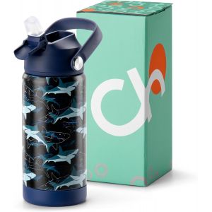 Gourde Isotherme Enfants Avec Paille Bouteille D'eau Isol&eacute;e En Acier Inoxydable Pour L'&eacute;cole, Le Sport, Les Voyages, Sans Bpa - Neuf