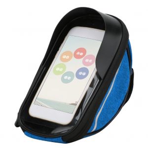 Sacoche Etanche Pour Guidon De Velo Avec Ecran Tactile Et Pochette Pour Telephone Portable, Pack De Cyclisme Bleu - Neuf