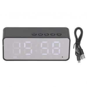 Reveil Bluetooth multifonction G50, haut-parleur sans fil 5.0, lecteur MP3, charge, reveil pour le bureau, noir - Neuf