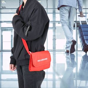 HJLIAN Portefeuille de voyage etanche, porte-passeport, multifonction, billets, cartes, sac de rangement (rouge) - Neuf